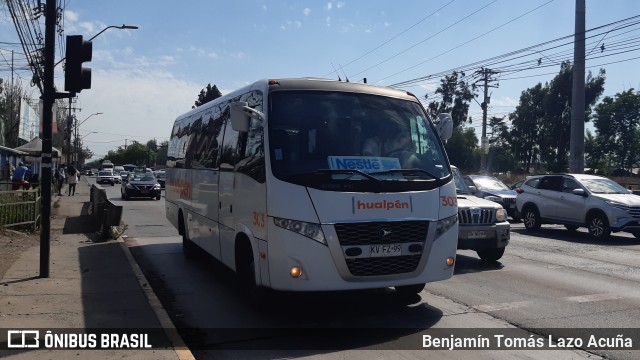 Buses Hualpén 303 na cidade de Maipú, Santiago, Metropolitana de Santiago, Chile, por Benjamín Tomás Lazo Acuña. Número da foto: #9461472.