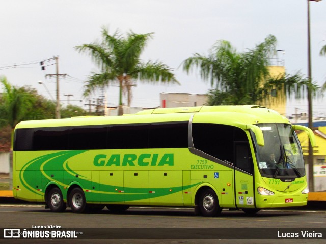 Viação Garcia 7759 na cidade de Londrina, Paraná, Brasil, por Lucas Vieira. ID da foto: 9459961.