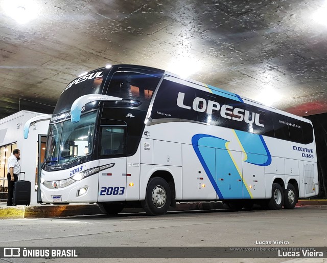 LopeSul Transportes - Lopes e Oliveira Transportes e Turismo - Lopes Sul 2083 na cidade de Cuiabá, Mato Grosso, Brasil, por Lucas Vieira. ID da foto: 9459942.