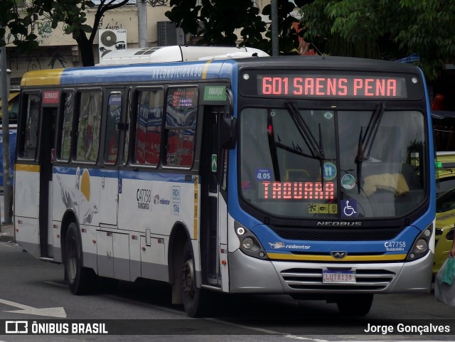 Viação Redentor C47758 na cidade de Rio de Janeiro, Rio de Janeiro, Brasil, por Jorge Gonçalves. Número da foto: #9461084.