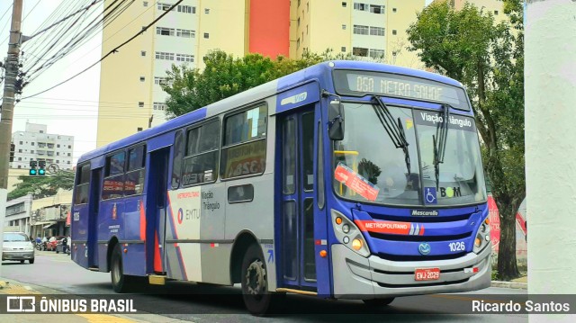 Auto Viação Triângulo 1026 na cidade de São Bernardo do Campo, São Paulo, Brasil, por Ricardo Santos. Número da foto: #9464570.