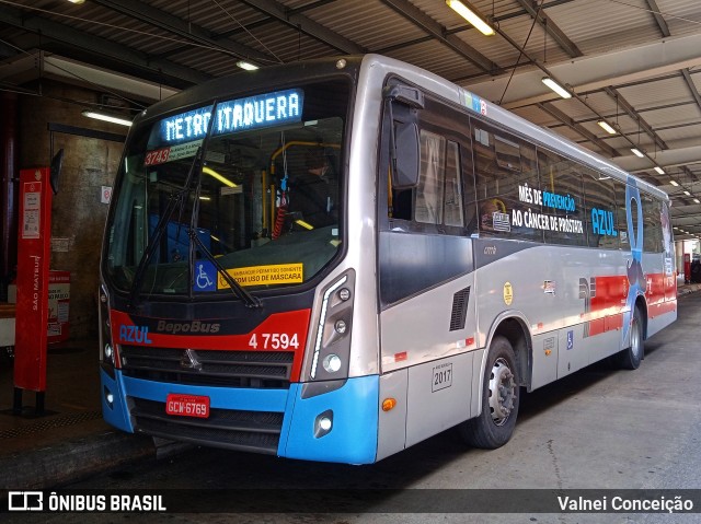 Pêssego Transportes 4 7594 na cidade de São Paulo, São Paulo, Brasil, por Valnei Conceição. Número da foto: #9464605.