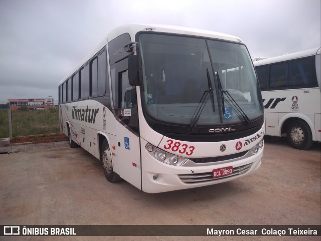 Rimatur Transportes 3833 na cidade de Fazenda Rio Grande, Paraná, Brasil, por Mayron Cesar  Colaço Teixeira. ID da foto: 9465299.