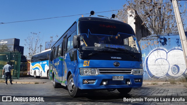 Royal Bus 51 na cidade de Estación Central, Santiago, Metropolitana de Santiago, Chile, por Benjamín Tomás Lazo Acuña. ID da foto: 9463624.