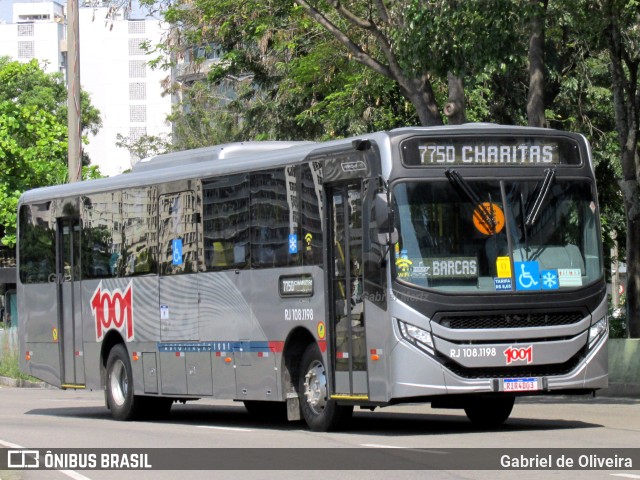 Auto Viação 1001 RJ 108.1198 na cidade de Niterói, Rio de Janeiro, Brasil, por Gabriel de Oliveira. ID da foto: 9464577.