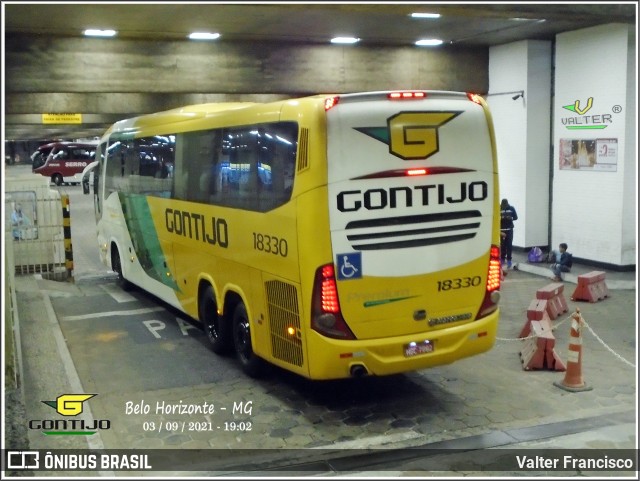 Empresa Gontijo de Transportes 18330 na cidade de Belo Horizonte, Minas Gerais, Brasil, por Valter Francisco. ID da foto: 9463341.