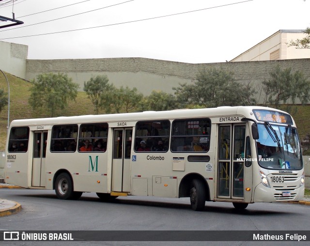 Viação Santo Ângelo 18063 na cidade de Colombo, Paraná, Brasil, por Matheus Felipe. Número da foto: #9465409.
