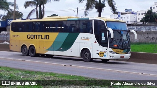 Empresa Gontijo de Transportes 14870 na cidade de Betim, Minas Gerais, Brasil, por Paulo Alexandre da Silva. ID da foto: 9467195.