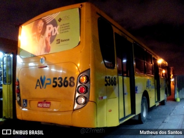 AVP - Auto Viação Paraíso 5368 na cidade de Aracaju, Sergipe, Brasil, por Matheus dos Santos. ID da foto: 9467359.