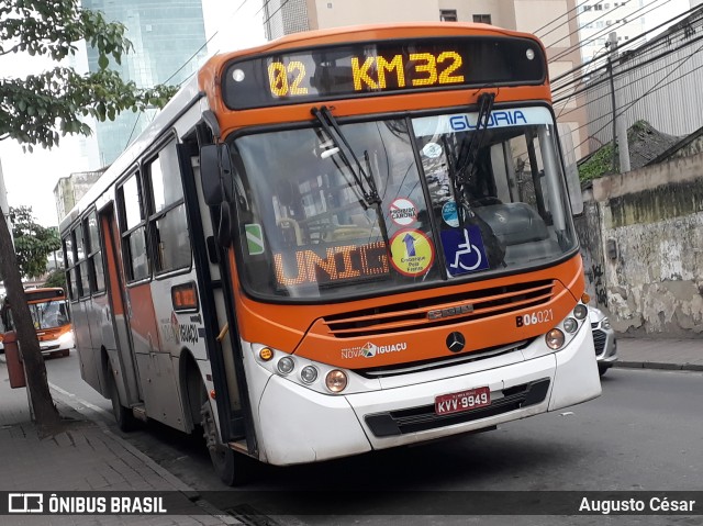 Expresso Nossa Senhora da Glória B06021 na cidade de Nova Iguaçu, Rio de Janeiro, Brasil, por Augusto César. ID da foto: 9467460.