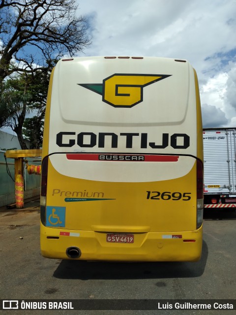 Empresa Gontijo de Transportes 12695 na cidade de Patrocínio, Minas Gerais, Brasil, por Luis Guilherme Costa. ID da foto: 9465983.