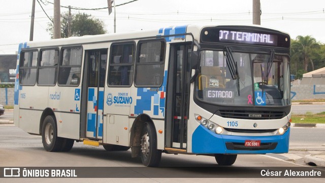 Radial Transporte Coletivo 1105 na cidade de Suzano, São Paulo, Brasil, por César Alexandre. ID da foto: 9468900.