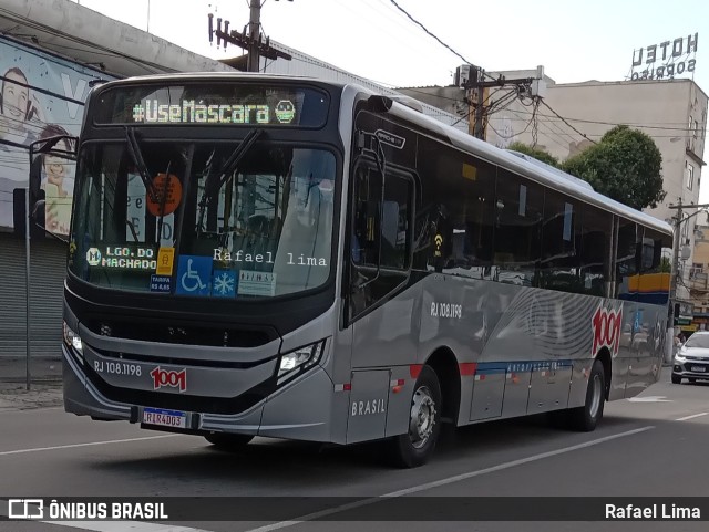 Auto Viação 1001 RJ 108.1198 na cidade de Niterói, Rio de Janeiro, Brasil, por Rafael Lima. ID da foto: 9466874.