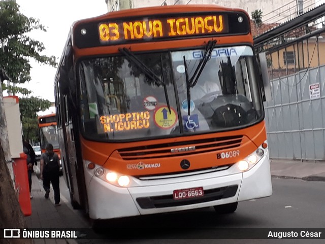 Expresso Nossa Senhora da Glória B06089 na cidade de Nova Iguaçu, Rio de Janeiro, Brasil, por Augusto César. Número da foto: #9467458.