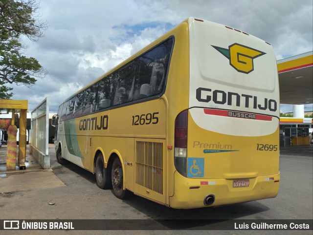 Empresa Gontijo de Transportes 12695 na cidade de Patrocínio, Minas Gerais, Brasil, por Luis Guilherme Costa. Número da foto: #9465980.