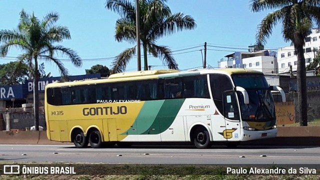 Empresa Gontijo de Transportes 14315 na cidade de Betim, Minas Gerais, Brasil, por Paulo Alexandre da Silva. ID da foto: 9467203.