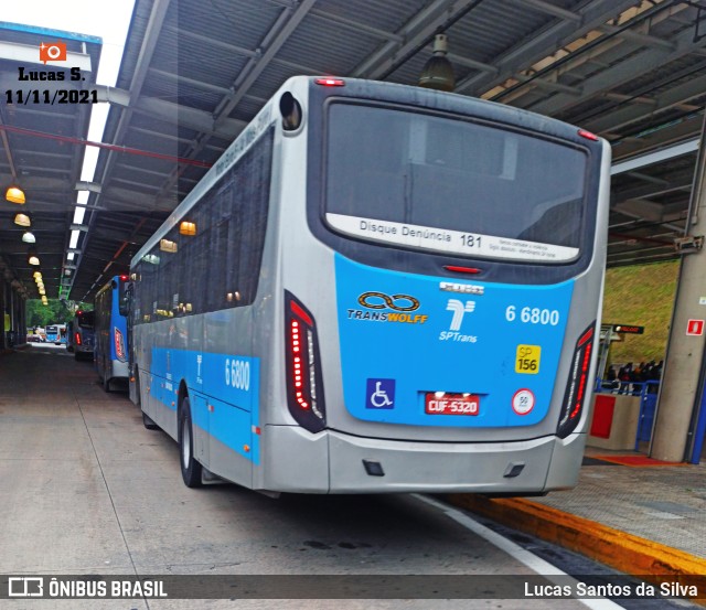 Transwolff Transportes e Turismo 6 6800 na cidade de São Paulo, São Paulo, Brasil, por Lucas Santos da Silva. Número da foto: #9468792.