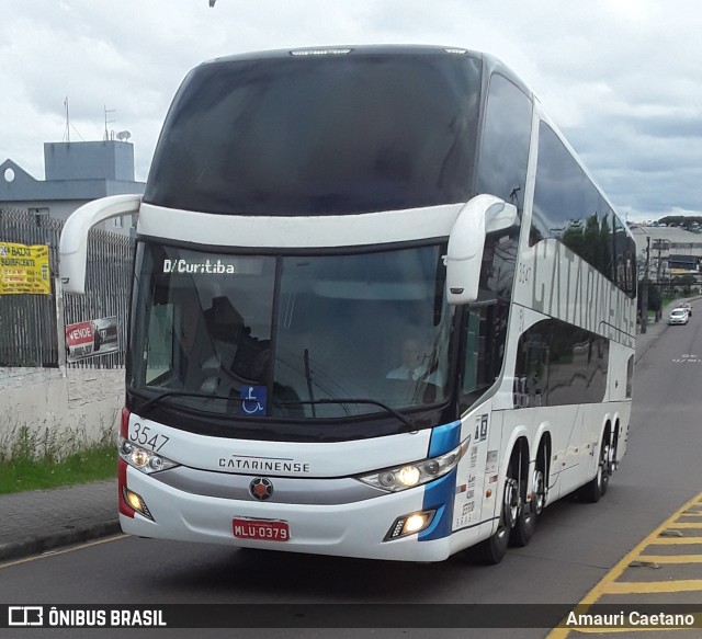 Auto Viação Catarinense 3547 na cidade de Curitiba, Paraná, Brasil, por Amauri Caetano. ID da foto: 9465738.