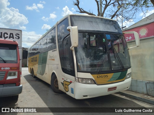 Empresa Gontijo de Transportes 12695 na cidade de Patrocínio, Minas Gerais, Brasil, por Luis Guilherme Costa. ID da foto: 9465977.