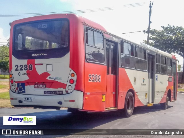 Expresso CampiBus 2288 na cidade de Campinas, São Paulo, Brasil, por Danilo Augusto. ID da foto: 9466878.