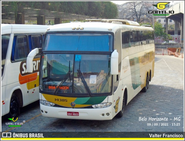 Empresa Gontijo de Transportes 14385 na cidade de Belo Horizonte, Minas Gerais, Brasil, por Valter Francisco. ID da foto: 9470339.