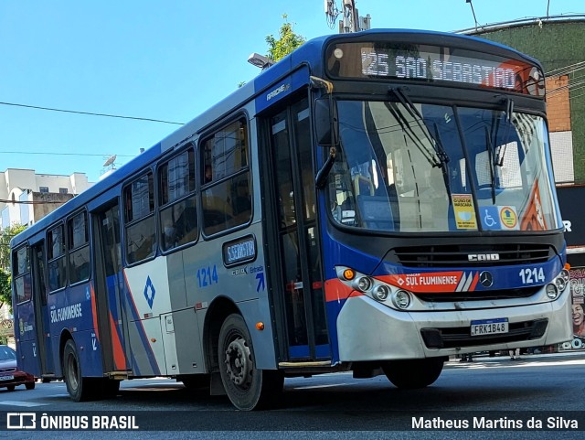 Viação Sul Fluminense 1214 na cidade de Volta Redonda, Rio de Janeiro, Brasil, por Matheus Martins da Silva. Número da foto: #9470371.