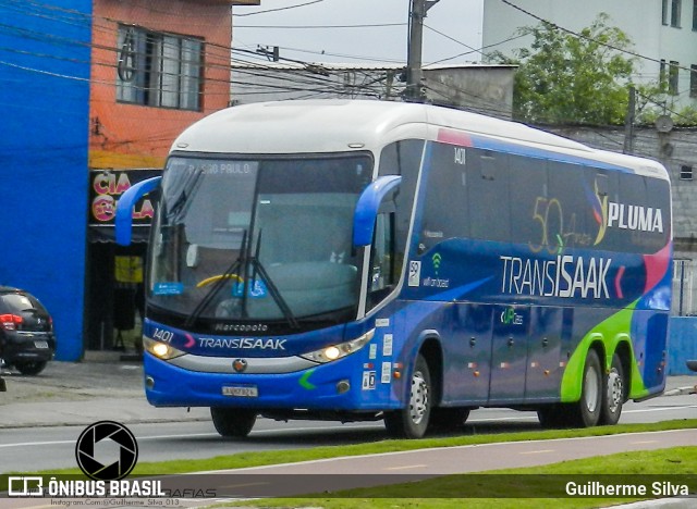Trans Isaak Turismo 1401 na cidade de Santos, São Paulo, Brasil, por Guilherme Silva. Número da foto: #9470305.