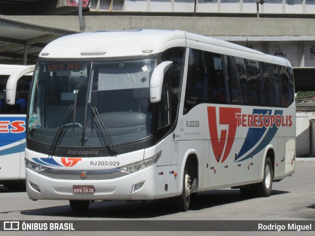 Viação Teresópolis RJ 203.029 na cidade de Rio de Janeiro, Rio de Janeiro, Brasil, por Rodrigo Miguel. Número da foto: #9470885.