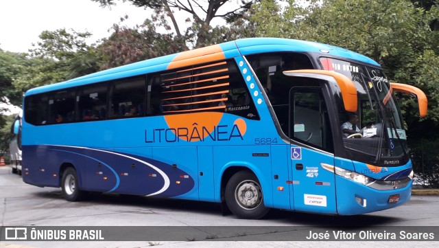 Litorânea Transportes Coletivos 5684 na cidade de São Paulo, São Paulo, Brasil, por José Vitor Oliveira Soares. ID da foto: 9472341.