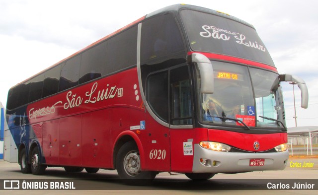 Expresso São Luiz 6920 na cidade de Goiânia, Goiás, Brasil, por Carlos Júnior. ID da foto: 9470558.