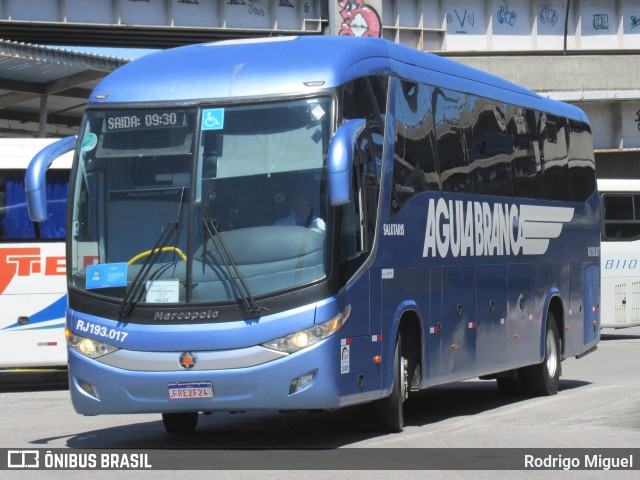 Viação Águia Branca RJ 193.017 na cidade de Rio de Janeiro, Rio de Janeiro, Brasil, por Rodrigo Miguel. ID da foto: 9470905.