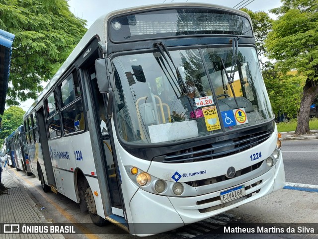 Viação Sul Fluminense 1224 na cidade de Volta Redonda, Rio de Janeiro, Brasil, por Matheus Martins da Silva. ID da foto: 9470387.