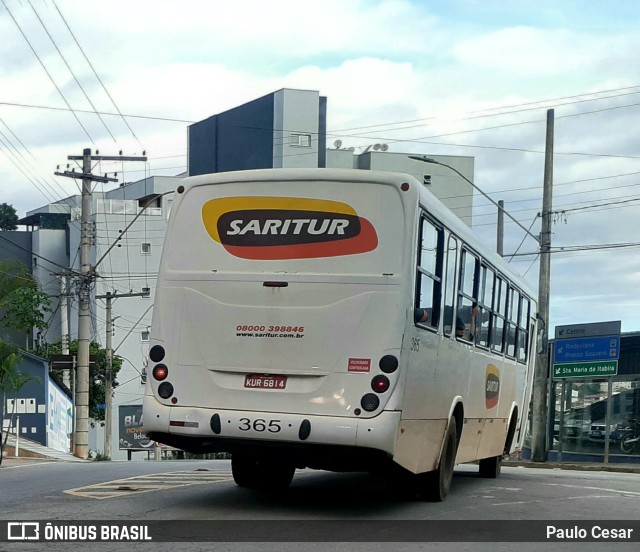 Saritur - Santa Rita Transporte Urbano e Rodoviário 365 na cidade de Itabira, Minas Gerais, Brasil, por Paulo Cesar. Número da foto: #9473110.
