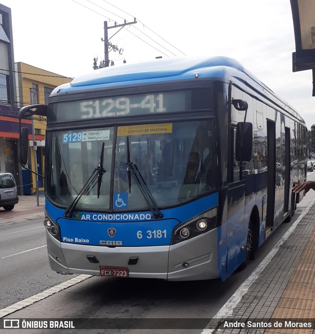 Viação Paratodos > São Jorge > Metropolitana São Paulo > Mobibrasil 6 3181 na cidade de São Paulo, São Paulo, Brasil, por Andre Santos de Moraes. Número da foto: #9475076.