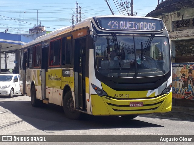 Viação Nilopolitana RJ 123.122 na cidade de Nova Iguaçu, Rio de Janeiro, Brasil, por Augusto César. Número da foto: #9474447.