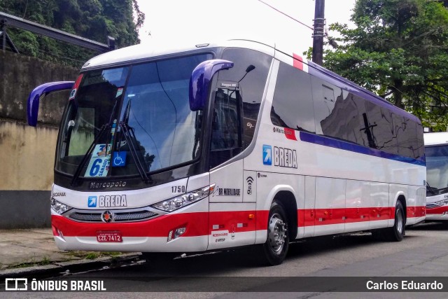 Breda Transportes e Serviços 1750 na cidade de Santos, São Paulo, Brasil, por Carlos Eduardo. Número da foto: #9475716.