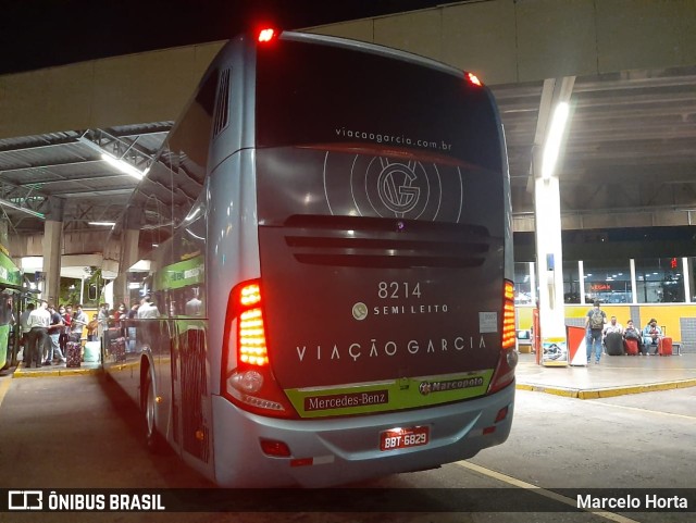 Viação Garcia 8214 na cidade de Ribeirão Preto, São Paulo, Brasil, por Marcelo Horta. ID da foto: 9475307.