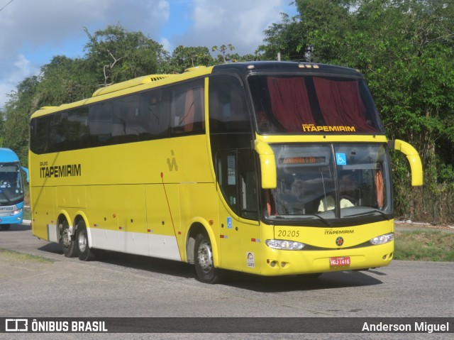 Viação Itapemirim 20205 na cidade de Recife, Pernambuco, Brasil, por Anderson Miguel. ID da foto: 9476607.