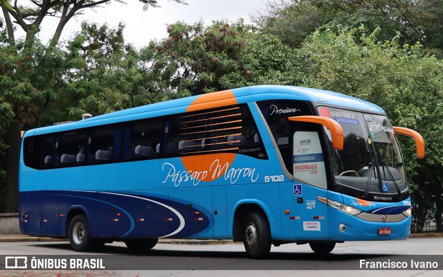 Empresa de Ônibus Pássaro Marron 5102 na cidade de São Paulo, São Paulo, Brasil, por Francisco Ivano. Número da foto: #9477193.