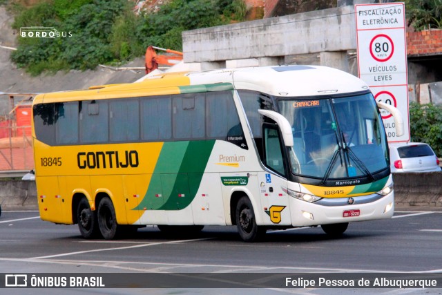 Empresa Gontijo de Transportes 18845 na cidade de Salvador, Bahia, Brasil, por Felipe Pessoa de Albuquerque. ID da foto: 9476195.