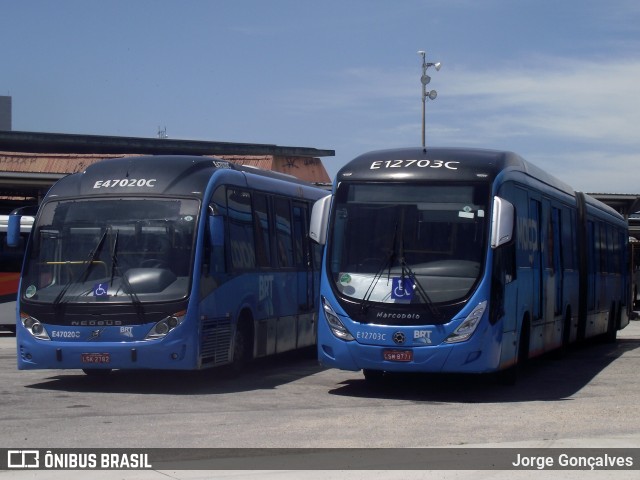 BRT RIO E12703C na cidade de Rio de Janeiro, Rio de Janeiro, Brasil, por Jorge Gonçalves. ID da foto: 9479925.