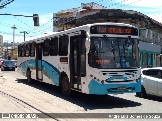 Auto Viação Vera Cruz - Belford Roxo RJ 112.275 na cidade de Rio de Janeiro, Rio de Janeiro, Brasil, por André Luiz Gomes de Souza. ID da foto: 9477623.