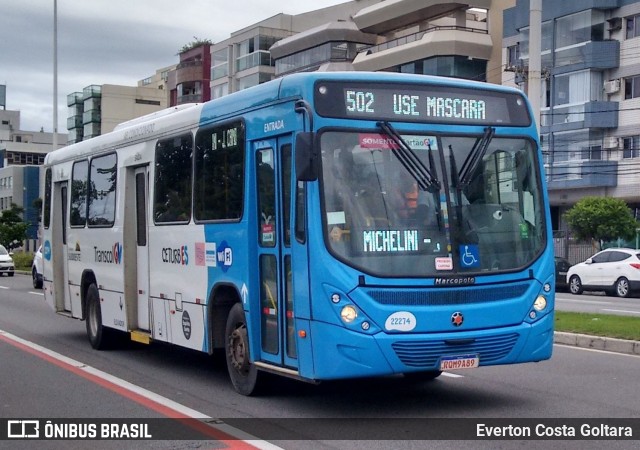 Nova Transporte 22274 na cidade de Vitória, Espírito Santo, Brasil, por Everton Costa Goltara. ID da foto: 9478664.