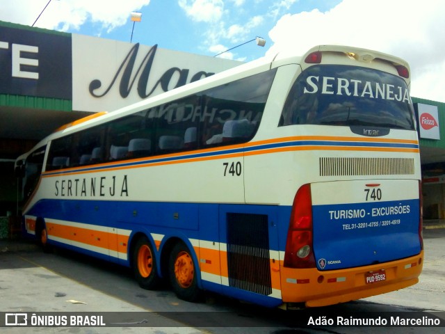 Viação Sertaneja 740 na cidade de Caetanópolis, Minas Gerais, Brasil, por Adão Raimundo Marcelino. ID da foto: 9478755.