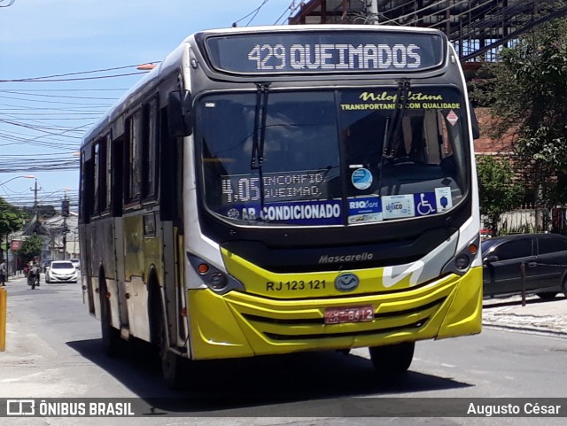 Viação Nilopolitana RJ 123.121 na cidade de Nova Iguaçu, Rio de Janeiro, Brasil, por Augusto César. Número da foto: #9480121.