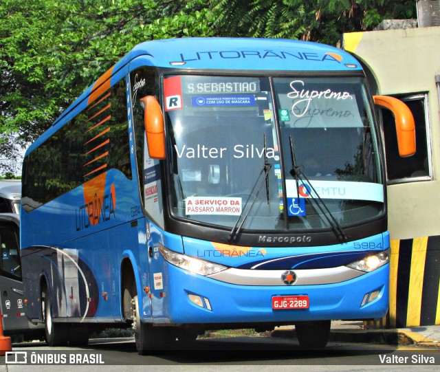 Litorânea Transportes Coletivos 5984 na cidade de São Paulo, São Paulo, Brasil, por Valter Silva. ID da foto: 9478527.