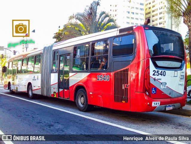 Expresso CampiBus 2540 na cidade de Campinas, São Paulo, Brasil, por Henrique Alves de Paula Silva. ID da foto: 9480628.