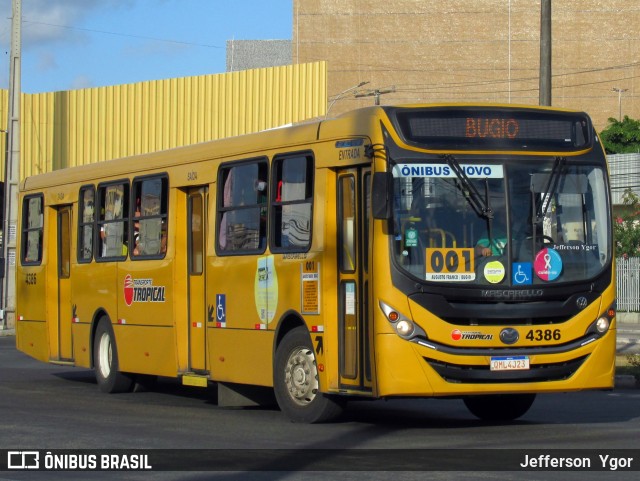 Transporte Tropical 4386 na cidade de Aracaju, Sergipe, Brasil, por Jefferson  Ygor. Número da foto: #9482257.