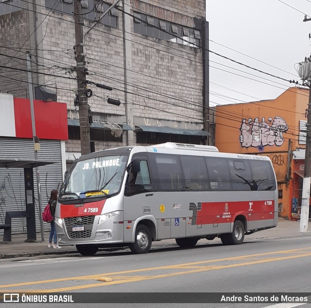 Pêssego Transportes 4 7589 na cidade de São Paulo, São Paulo, Brasil, por Andre Santos de Moraes. ID da foto: 9482460.