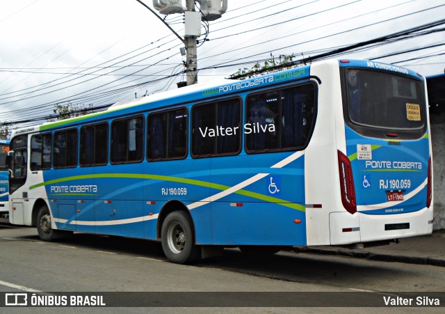 Viação Ponte Coberta RJ 190.059 na cidade de Rio de Janeiro, Rio de Janeiro, Brasil, por Valter Silva. Número da foto: #9481523.